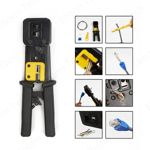 Kit de Herramientas de Red para Cat5, Cat5e, Cat6, Kit de Crimpadora de Cables Ethernet Portátil, Juego de Ingeniería de Redes <span class=keywords><strong>CCTV</strong></span> - Product Image 3