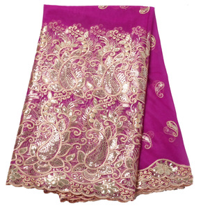 Vestido africano europeo y americano bordado de lentejuelas vestido de banquete de 3 colores accesorios de tela de moda encaje de encaje - Product Image 3