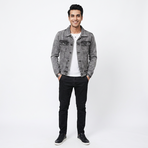 New 2023 Cotton <b>Denim</b> <b>Jacket</b> <b>Men</b> Casual Solid Color Lapel Single Breasted Jeans <b>Jacket</b> <b>Men</b> Autumn Slim Fit Quality <b>Denim</b> <b>Jackets</b> - Product Image 1
