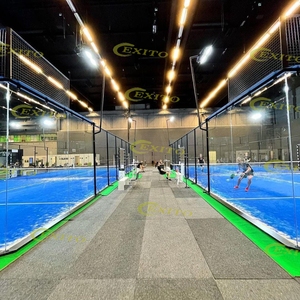 EXITO Installation steam verfügbar Bestseller Panorama-Paddel platz Hochwertige <span class=keywords><strong>China</strong></span> Indoor Padel Courts Ausrüstung für Club - Product Image 2