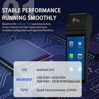 Terminal Portátil Android POS para Pagos con Impresora, Lector de Tarjetas NFC, Máquina de Pedidos Móviles Z300C