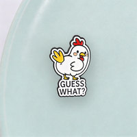 Épinglette en émail avec slogan de poulet original, badge métallique humoristique à l'effigie d'un oiseau de ferme pour embellir les tenues quotidiennes