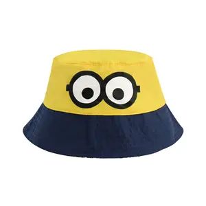 Wholesale Comfortable 100% Cotton Lovely Daily Cheap Double-sided Wear Fisherman Children Bucket Hats