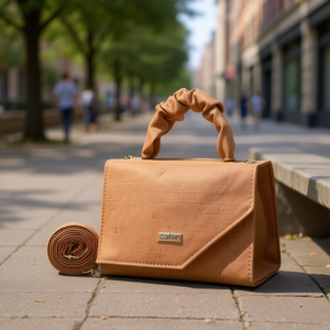 Bolso Bandolera Cailin Camel de Nailon con Cierre de Cremallera y Patrón de Letras, para Mujer, Uso Diario - Product Image 2