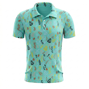 Wholesale Custom Sublimation Printing Golf Shirt Men Apparel Design Golf Spf 50 Sublimation Polyester Performance Golf T Shirts