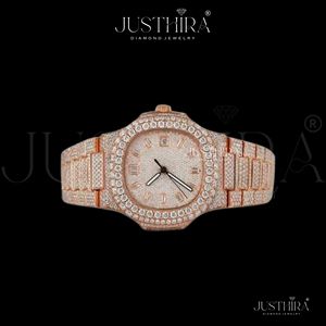 High Quality Moissanite Diamond Quartz <b>Watch</b> <b>Men</b> Durable Steel Strap <b>Waterproof</b> <b>Watch</b> Available For Sale - Product Image 6