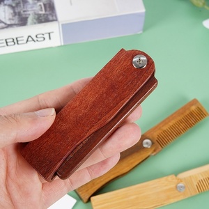 Peines de Madera de Sándalo Natural Antiestáticos, Peine Plegable Pequeño de Bolsillo para <span class=keywords><strong>Barba</strong></span> y Bigote para Hombres - Product Image 4