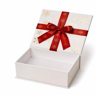 Boîte cadeau magnétique de Noël avec logo personnalisé, petit MOQ, délai de livraison rapide, boîte d'emballage pliante en carton de luxe, en gros