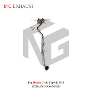 Ing สำหรับ <span class=keywords><strong>Honda</strong></span> <span class=keywords><strong>Civic</strong></span> Type-R <span class=keywords><strong>FK8</strong></span> 2.0T ท่อไอเสียสแตนเลสพร้อมวาล์วท่อไอเสียชิ้นส่วนประสิทธิภาพอัตโนมัติ - Product Image 4