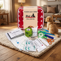 Trousse de premiers soins pour animaux de compagnie imperméable pour les voyages, fournitures médicales d'urgence et formation pour chiens et chats, pour les urgences des chats et des chiens