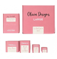 Boîte d'expédition personnalisée pour produits de beauté, emballage postal, boîte en carton ondulé rose pour cosmétiques, avec logo