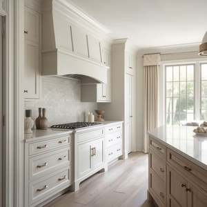 Muebles de Cocina Modernos Personalizados, Gabinetes de Cocina Completos Blancos Estilo Shaker Clásico, Diseño de Muebles de Cocina para Casa o Villa - Product Image 5