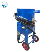 Certificado CE Portátil Mini Blaster Móvil Manual de Acero Shot Grit Sandblaster Sand Blasting Pot