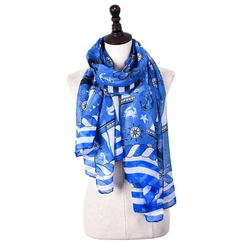 Summer new style printed tourism thin beach sunshade scarf hijab