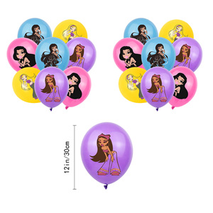 <span class=keywords><strong>Kit</strong></span> de décorations pour fête d'<span class=keywords><strong>anniversaire</strong></span> de poupée Bratz avec bannière, ballons, décorations de gâteau, fournitures pour célébration sur le thème des adolescentes - Product Image 5