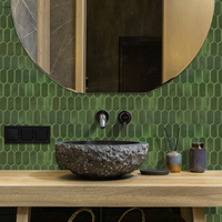 Nouvelle Tendance - Vente Flash : Carreaux Muraux Autocollants Plus Épais Effet Marbre Vert pour Cuisine - Pose Facile DIY, Étanche