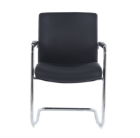 Usine Vente Directe Visiteur Salle De Réunion Chaise En Cuir PU Conférence Chaise De Bureau avec Pieds En Métal