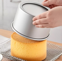 Moule à Gâteau Rond Professionnel en Alliage d'Aluminium de Haute Qualité avec Fond Amovible, Idéal pour Gâteaux au Fromage et Pâtisserie