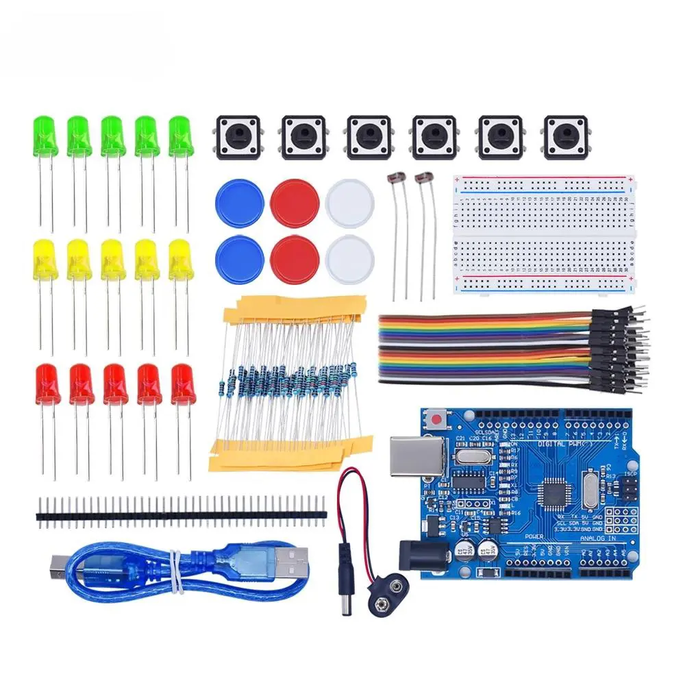 Starter Kit For R3 Mini Breadboard LED Jumper Wire Button For Arduino Diy Kit School Education Lab