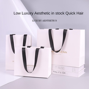 Bán buôn cao cấp túi quà tặng sang trọng tùy chỉnh thẻ trắng túi giấy với Bronzing dây dính cho nến lưu trữ - Product Image 5