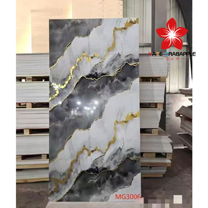 Tấm ốp tường trang trí bằng đá cẩm thạch sang trọng hiện đại, phủ UV PVC nguyên tấm, bán trực tiếp từ nhà máy, dành cho khách sạn, biệt thự - Product Image 1