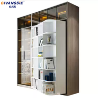 Cama Murphy Vertical Giratoria Multiusos Moderna de Madera que Ahorra Espacio, Mecanismo de Cama Plegable Giratoria Oculta en la Pared