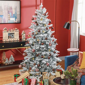 Árbol de Navidad Artificial Preiluminado Premium DB de 6 pies, con Agujas de Pino, Base Metálica, Luces Blancas Cálidas, Decoración Navideña para Interiores - Product Image 3