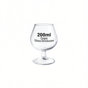 Verres à boire en verre Copa de 200 ml, qualité supérieure, verrerie transparente, design classique pour savourer vos boissons préférées - Product Image 2