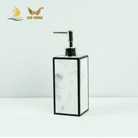 Ensemble d'accessoires de salle de bain en résine écologique avec distributeur de savon, boîte à mouchoirs et porte-brosse à dents, décoration de salle de bain pour la maison et l'hôtel