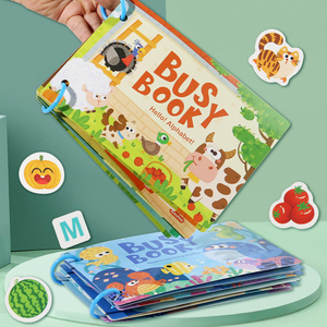 Libro silencioso, libro de lágrimas para bebés, libro de pegatinas para lágrimas de mano para bebés, pegatina mágica para Educación Temprana, juguetes de rompecabezas de iluminación para jardín de infantes - Product Image 5