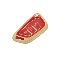 Accessoires de voiture bord doré souple tpu télécommande de voiture modifiée porte-clés couverture fob entièrement étui de protection pour xhorse