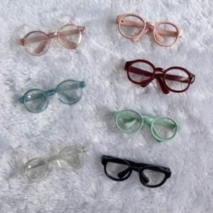 Toptan 17cm Labufu aksesuarları Lafubu oturan parti bebek aksesuarları siyah çerçeve güneş gözlüğü Lafufu gözlük hediye satılık - Product Image 2