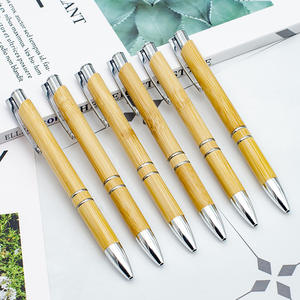 Eko yeşil bambu ahşap <span class=keywords><strong>promo</strong></span> tükenmez kalem ürünleri öğesi, 2 yüzük geri dönüşüm bambu tükenmez kalem lazer ile oyulmuş logo tükenmez kalemler - Product Image 4