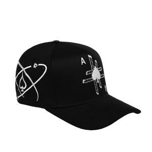 Casquette de baseball personnalisée Jc Hats 5 panneaux en Dobby, broderie de lettres sportive, thème Game Night Poker Ace, en polyester/coton - Product Image 2