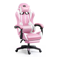 Chaise de jeu pivotante moderne avec fonction de massage, en cuir synthétique