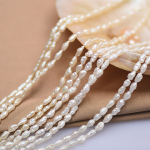 Collier de perles d'eau douce blanches Keshi de forme baroque, produit semi-fini naturel de forme irrégulière - Product Image 1
