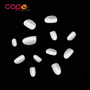 Parches de Uñas Franceses K Ultrafinos Fluorescentes de Cobertura Completa, Ovalados Cortos, Color Sólido, Bolsa de 500 Piezas - Product Image 3