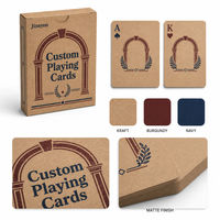 Игральные карты из крафт-бумаги с индивидуальным логотипом, колода из 54 карт, печатные покерные карты для встреч выпускников, корпоративный подарок