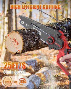 6 INCH Mini Hand <b>Saw</b> Battery Brushless Chain Cordless Chainsaw for Wood Cutting CS01 Mini Chainsaw CS01 - Product Image 3