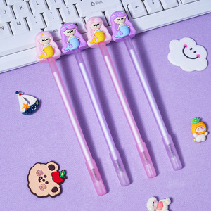 Cute Mermaid 3D Gel Pens Pink Purple Blue Yellow Needle Tip Office School Writing Pens - Product Image 1