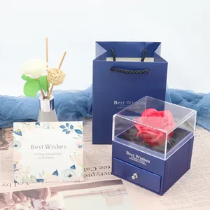 Rose éternelle sous cloche en verre, <span class=keywords><strong>La</strong></span> <span class=keywords><strong>Belle</strong></span> <span class=keywords><strong>et</strong></span> <span class=keywords><strong>la</strong></span> <span class=keywords><strong>Bête</strong></span>, Savon en forme de rose, Cadeaux pour <span class=keywords><strong>la</strong></span> Saint-Valentin <span class=keywords><strong>et</strong></span> <span class=keywords><strong>la</strong></span> Fête des Mères, Décoration d'intérieur - Product Image 5