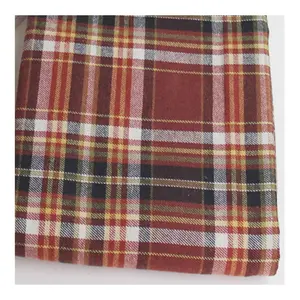 Kemeja Tekstil Brushed cek kain katun Tartan kain kotak-kotak benang dicelup kain katun polos untuk kain seragam sekolah