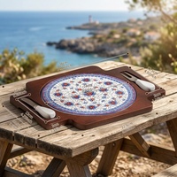 Assiette carrée minimaliste en céramique à double poignée pour steak, pizza, vaisselle, assiette à collation pour plantes, usage domestique