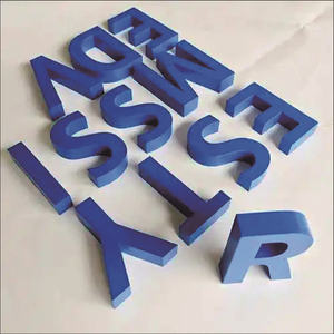 スタイリッシュなブルー3Dレターサイン会社の受付壁ディスプレイ光沢効果磨かれた新しい看板 - Product Image 1