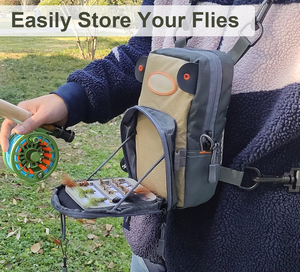 مخصص متعدد الجيوب الخريف نهر يطير الصيد حزمة الصدر يطير الصيد الحقيبة الصيد - Product Image 5