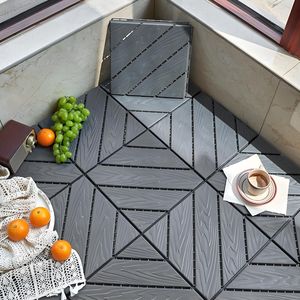 Baldosas de Plástico PP para Exteriores con Relieve de Grano Diagonal, Color Madera Claro, 30*30cm, para Terraza - Product Image 2