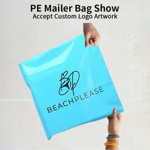 Bolsa de Embalaje de Plástico Resistente a Desgarros para Paquetería Postal, Bolsa de Envío Azul Ecológica para Entrega - Product Image 4