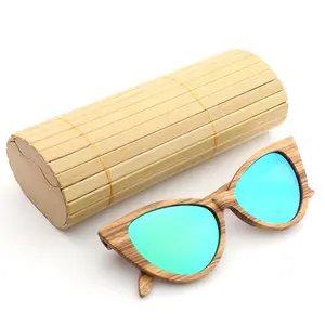 2024 nuevo producto, gafas de sol con estilo, monturas de gafas, gafas ópticas de madera UV400, gafas de sol de ojo de gato a la moda para hombres y mujeres