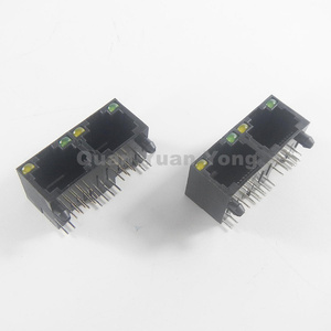ขั้วต่อแบบจุ่มใหม่ดั้งเดิม RJ45 1X2 LED <span class=keywords><strong>56</strong></span> + ตัว - Product Image 1