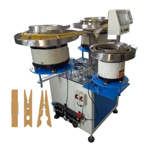 Industrial Wood Clothespins / Bamboo Clothes Pegs Cloth Clips Fixing Machine / Stainless Steel Clothespins Assembly Machine